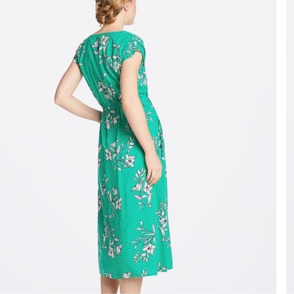 Draper James floral dots maxi dress size medium in green multi - Picture 4 of 5